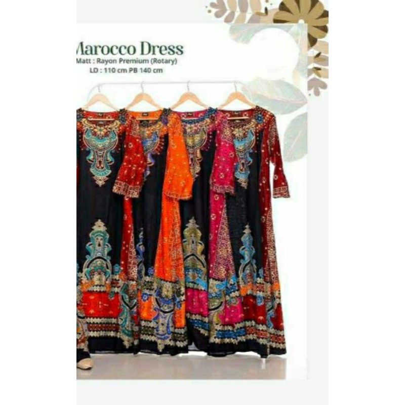 GAMIS MOTIF BATIK MAROCCO II BAHAN RAYON PREMIUM