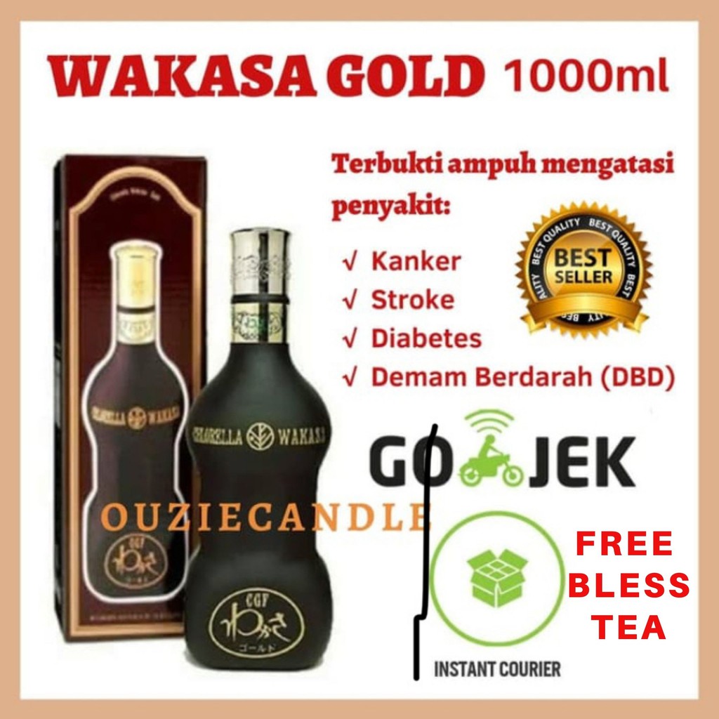 WAKASA GOLD CNI 1 LITER (1000 ML) CGF SUN CHLORELLA ASLI 100% ORIGINAL