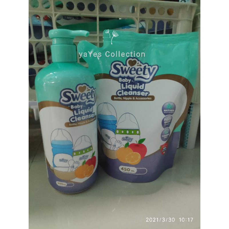 Sweety Baby Liquid Cleanser 500 ml Botol Pump 450 ml Refil Cuci Pencuci Bottle Nipple switsal Bayi