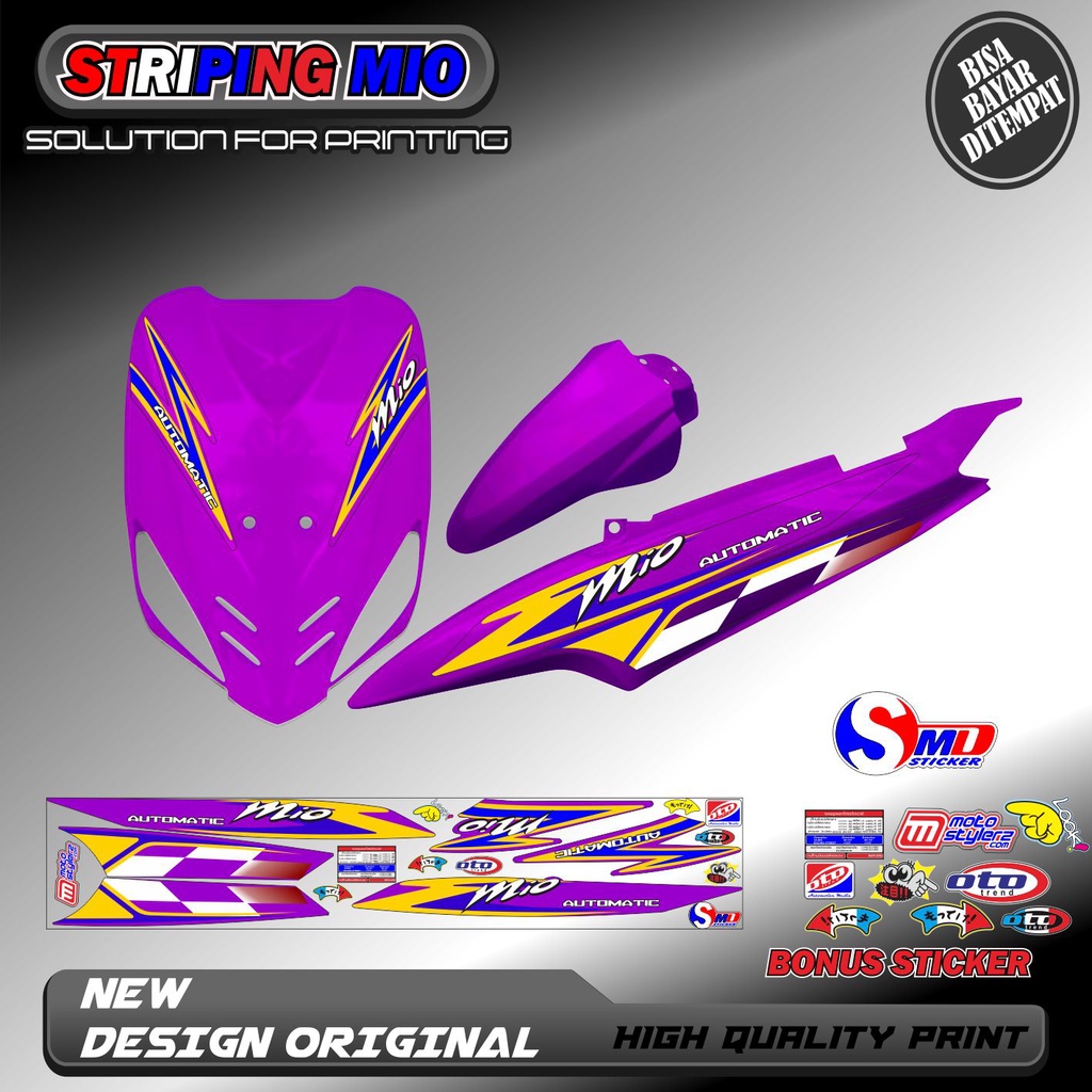 striping variasi mio smile / mio sporty keren sticker lis bodi mio