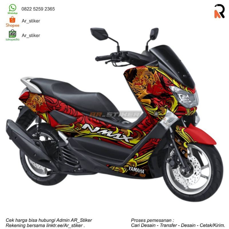 Decal Sticker Yamaha Nmax 155 Batik wayang gatot kaca