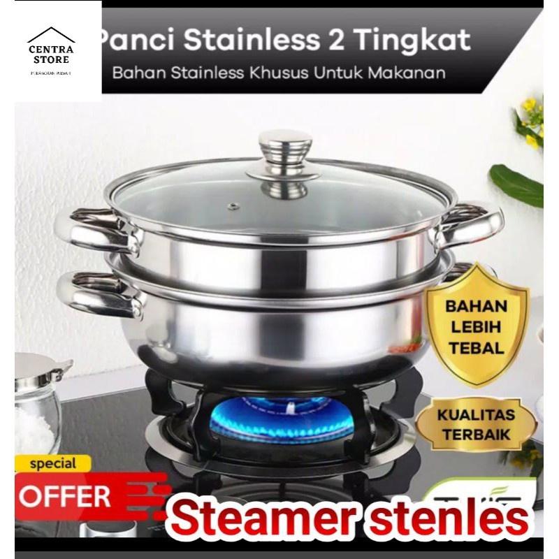 panci kukus steamer 28cm panci somay