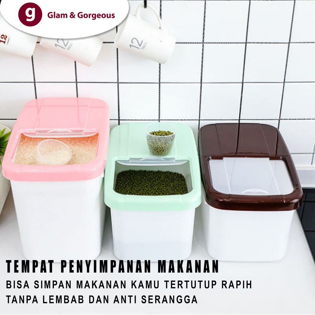 Tempat Beras Penyimpanan Makanan Rice Storage Box BB001