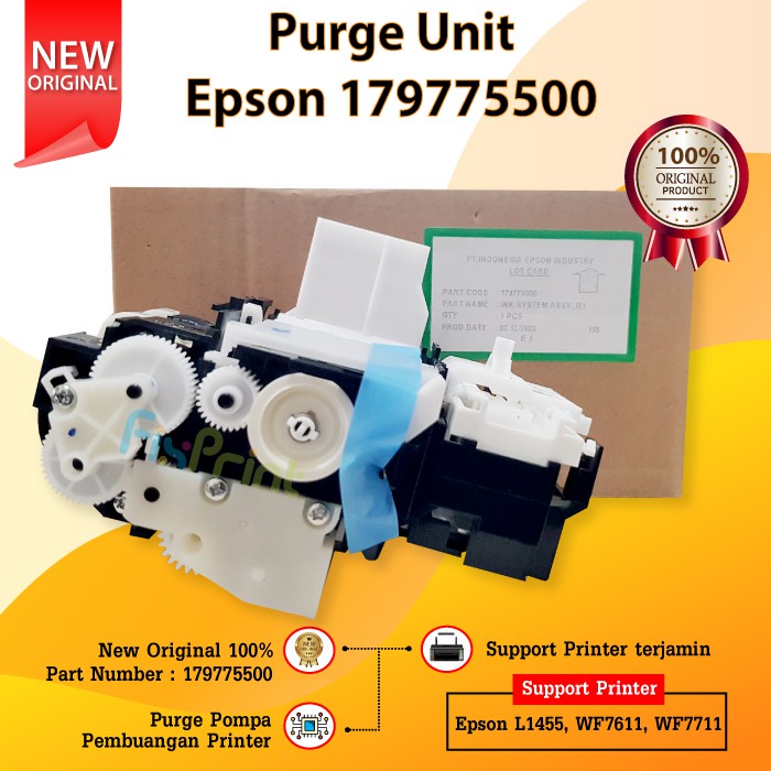 Purge Unit Epson L1455 WF7611 WF7711 New Original, Pompa Pembuangan Epson L1455, Part Number 1797755