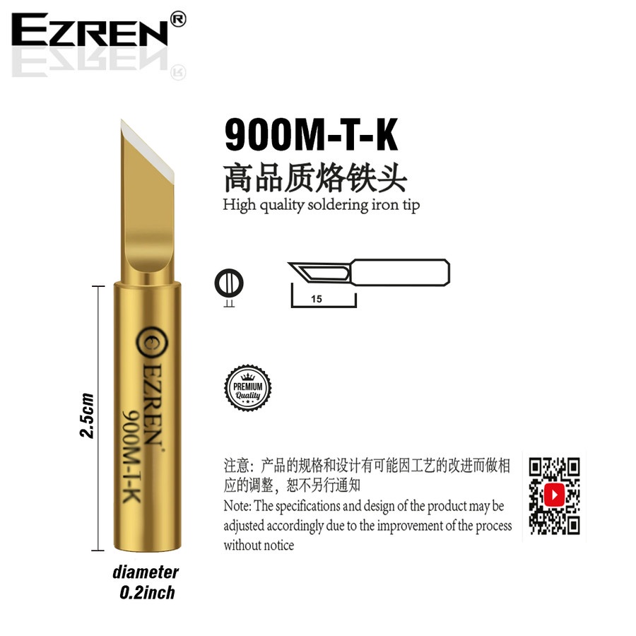 Ezren EZ-0837 Mata Solder Station 936 900M-T-K Gold Pisau