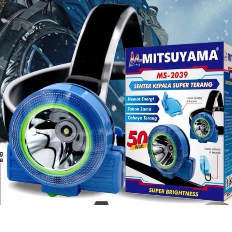 Senter Kepala Mitsuyama MS-2039 / Headlamp 50W MS-2039 / Senter Kepala 50 watt Mitsuyama 2039