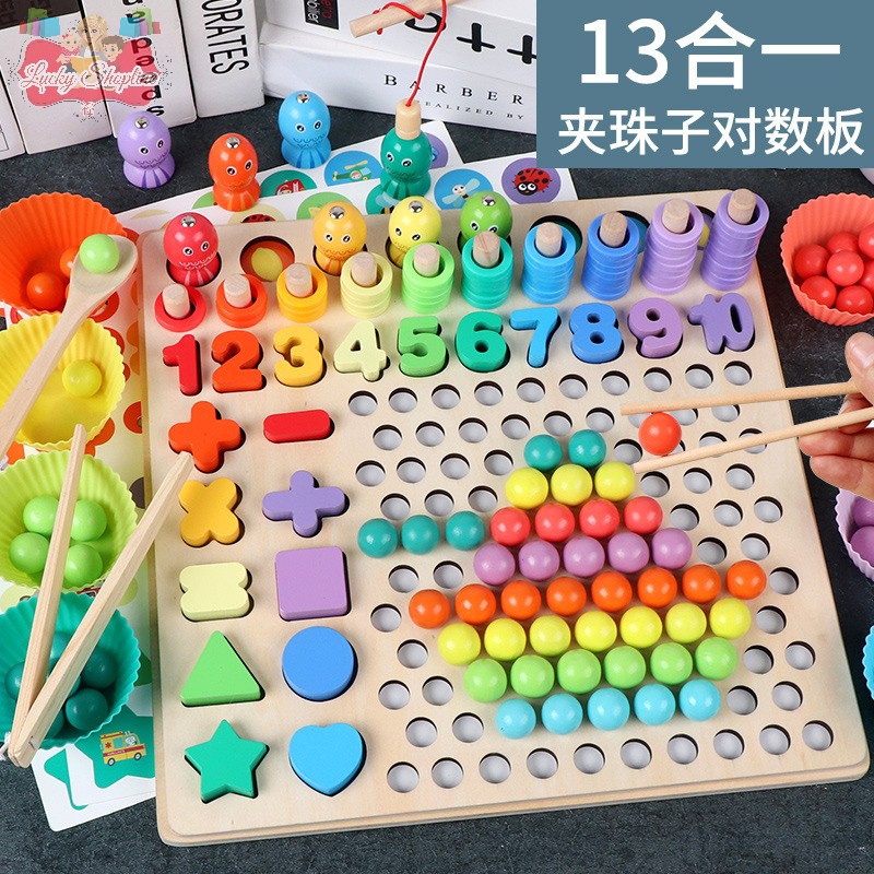 [BIG SALE] 13 in 1 multifunction beads - mainan motorik anak - mainan edukasi anak