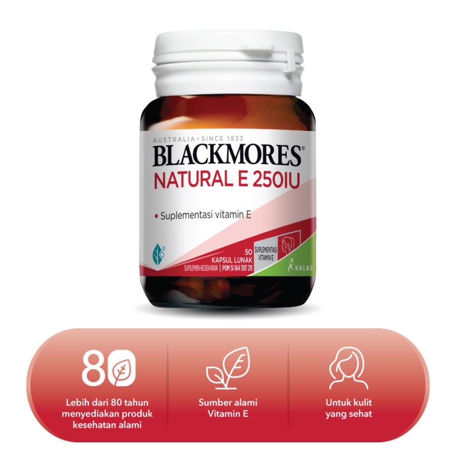 Blackmores Natural E 250 IU (50 kapsul)