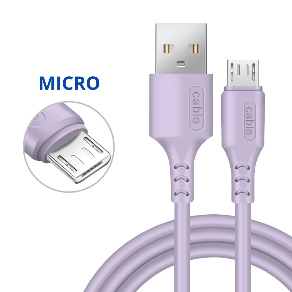 Kabel Charge Macaron V8 Micro USB Fast Charging - Cable Data Charger