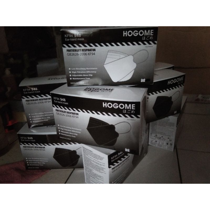 Masker korea kf94 masker kf94 isi 50pcs warna Hitam 4 Lapis
