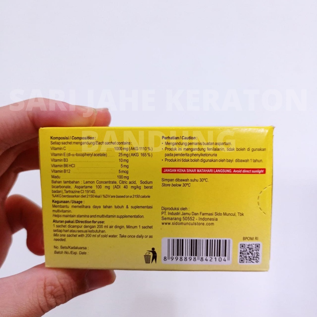 Sidomuncul C1000 isi 6 sachet TERMURAH Vitamin C 1000