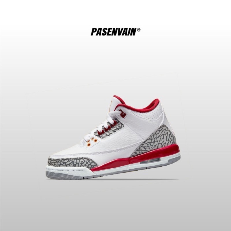 Air Jordan 3 Retro Cardinal Red 100% Original