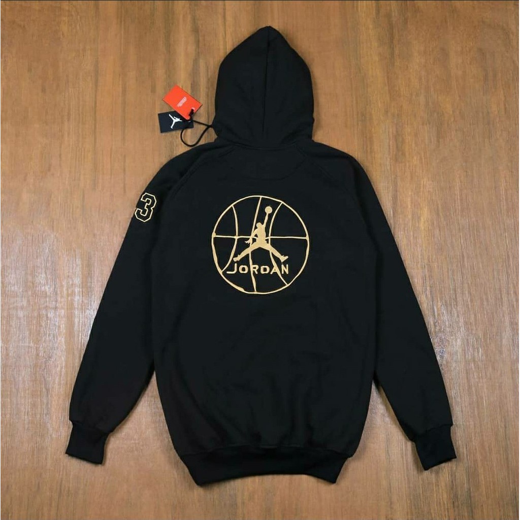 Jaket Keren Sweater Pria Murah Air Jordan Gold Hoodie Premium