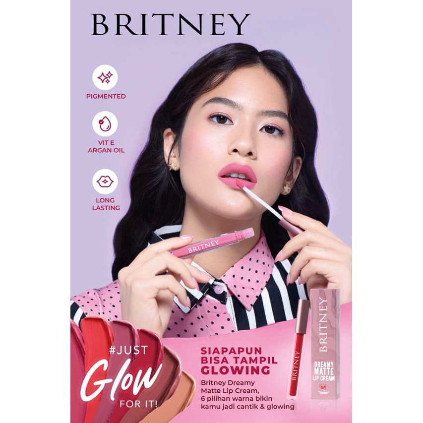 (BISA COD) Purbasari Britney Dreamy Matte Lip Cream