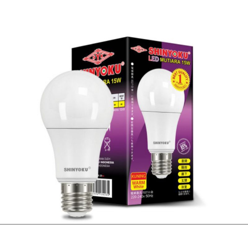 Lampu LED Shinyoku Mutiara 15 Watt Putih