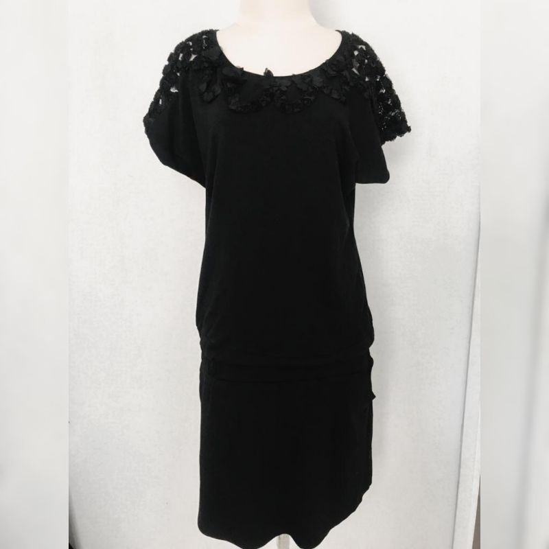 PRELOVED - ROSE BLACK DRESS