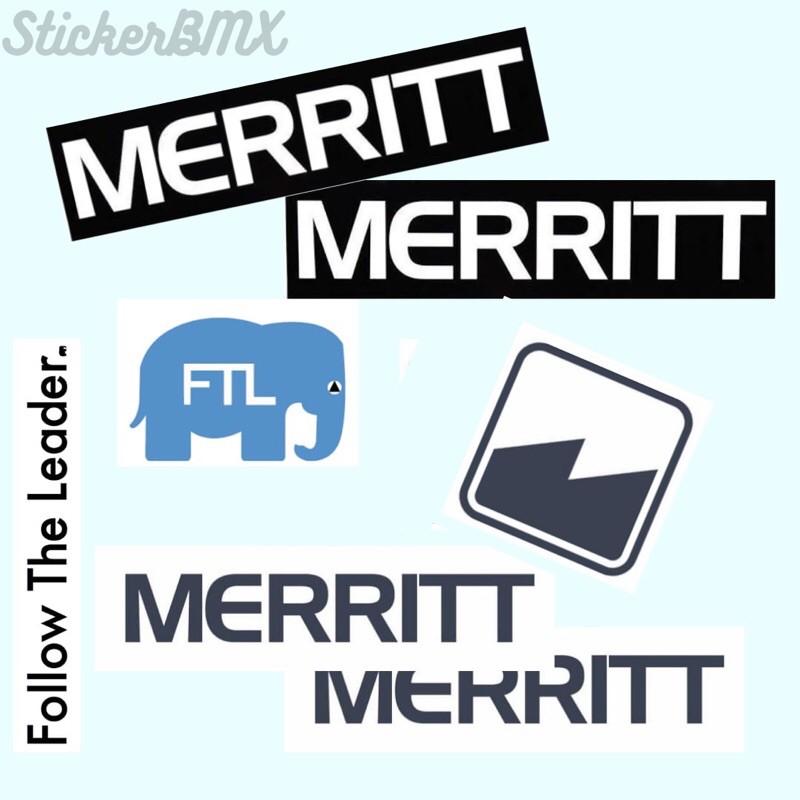 TRANSPARAN STICKER SEPEDA BMX STREET FOLLOW THE LEADERS MERRITT BILLY PERY KEREN MURAH