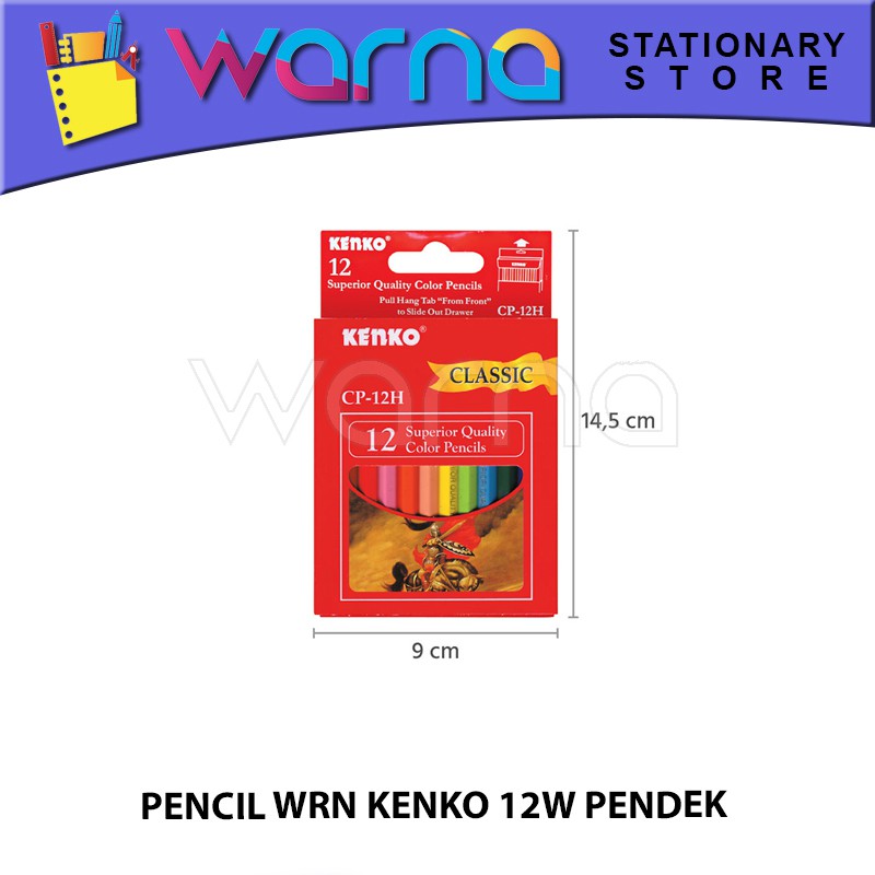 

PENCIL PENSIL WARNA KENKO PENDEK 12W CLASSIC