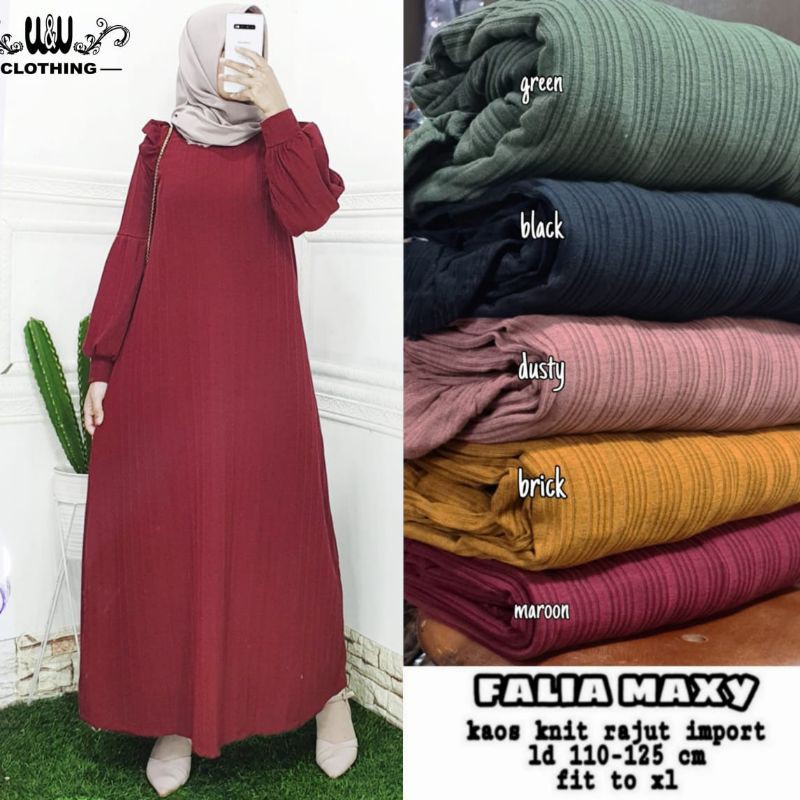 Falia Maxy Kaos Knit Rajut Import
