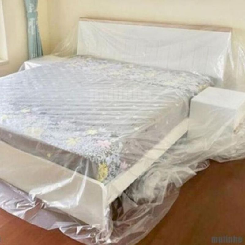 Plastik khusus bungkus kasur  Super King Bed putih butek transparan MURAH | Terpal Roll Meteran Warn