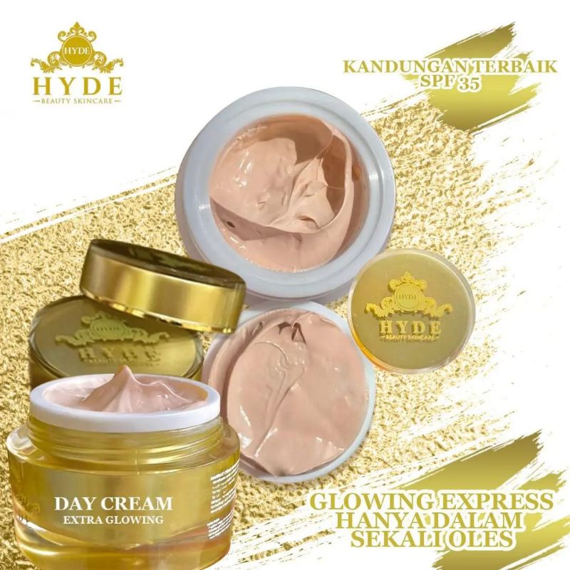 Day Cream ekstrak Glowing by HYDE, day cream glowing, halal, bpom, bumil busui aman