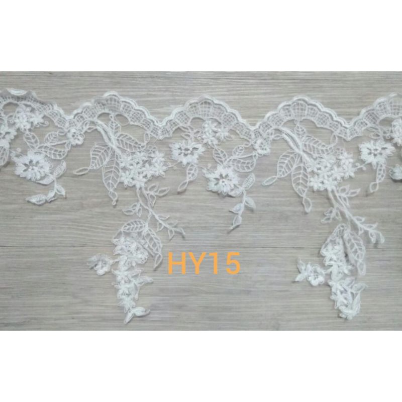 BRUKAT RENDA BORDIR CORNELLY  BAHAN DASAR TILE COMPUTERISED EMBROIDERY