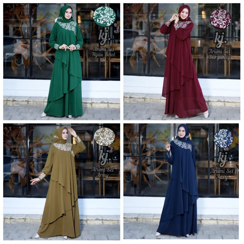 Arumi set hijab bordir ORI kj