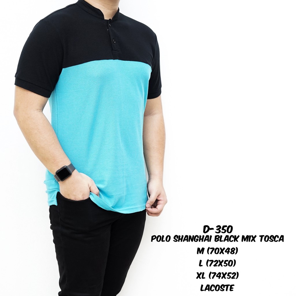 kemeja pria TERPOPULER SANVANINA Polo Shirt Pria Shanghai MIX WARNA slimfit