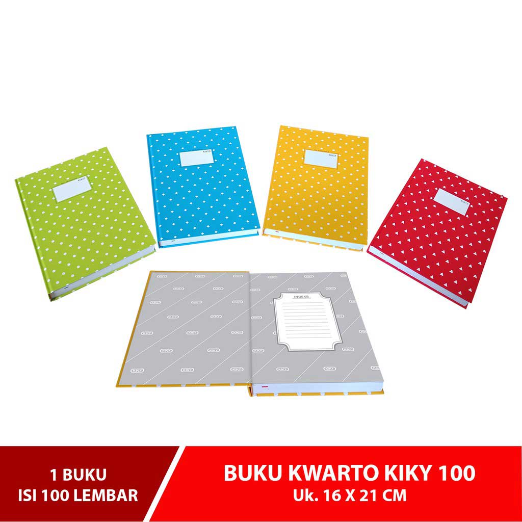 

Kiky Buku Hardcover Kwarto Glossy (Uk. 16 x 21 cm) Isi 100 Lembar