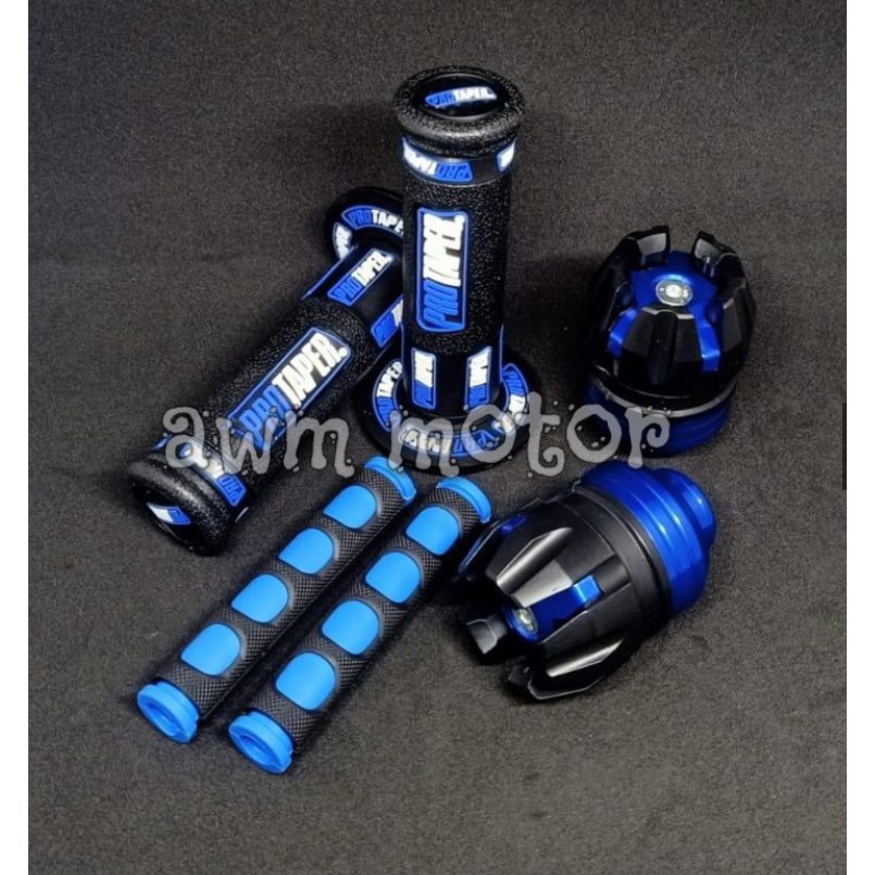 Handgrip Grip Protaper New Variasi Motor Bahan Karet Empuk + Karet Handle Rem + Jalu As Roda Depan