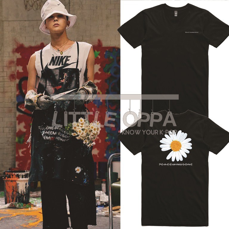 MURAH!!! T-SHIRT KAOS KPOP BIGBANG G-DRAGON PEACEMINUSONE PARANOISE BIG FLOWER COMBED 30S