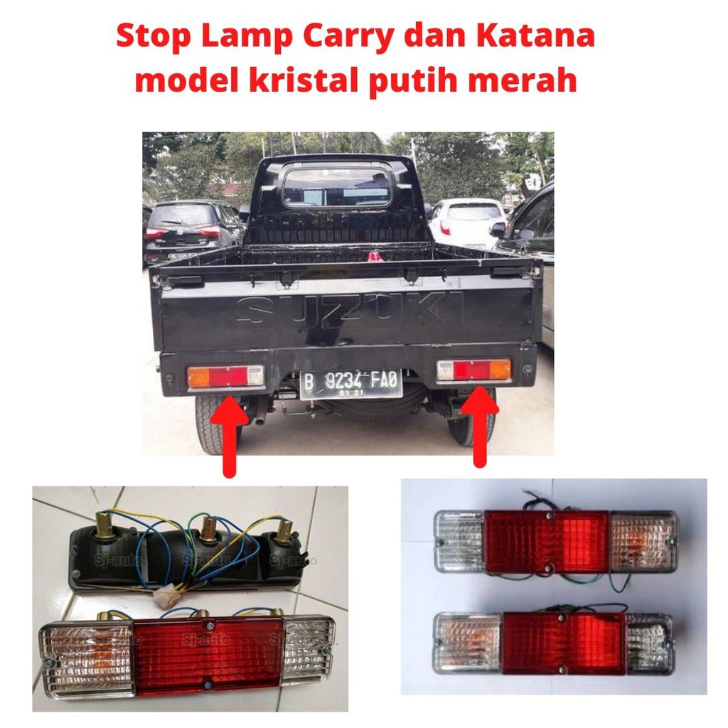 LAMPU STOP CARRY DAN KATANA MODEL PUTIH MERAH