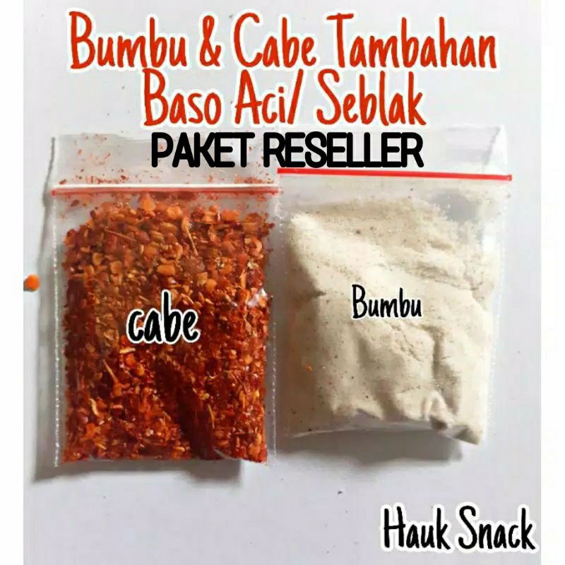 

CABE dan BUMBU BASO ACI 100 pcs | PAKET RESELLER