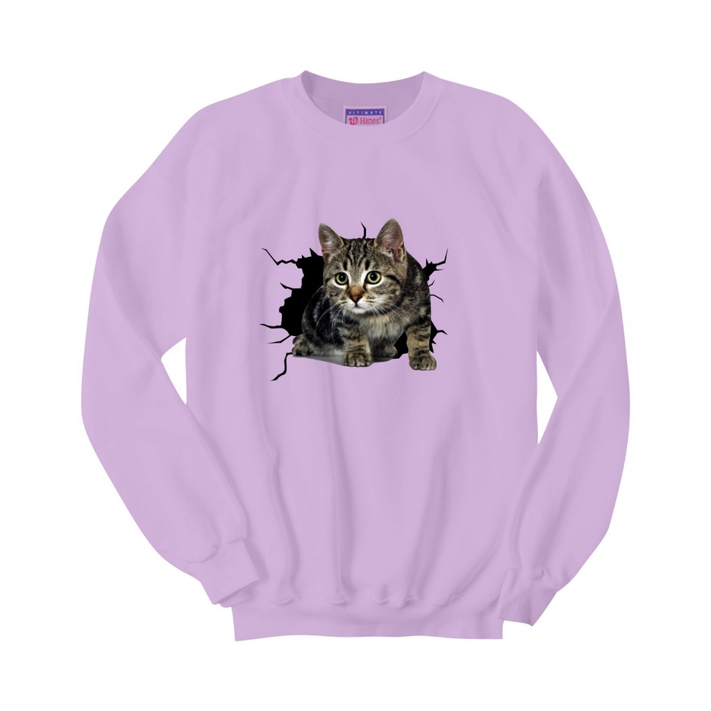 SWEATER CREWNECK CAT EMERALD PRIA/WANITA