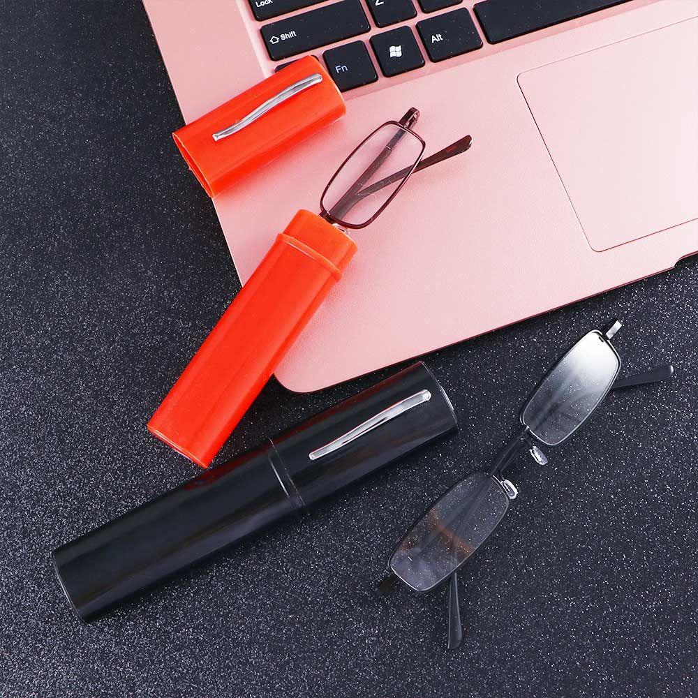 NICKOLAS1 Kacamata Baca Portable Fashion Unisex Kantor Ultralight Bingkai Logam Dengan Pen Tabung Case Spectacles Anti Blue Light Glass