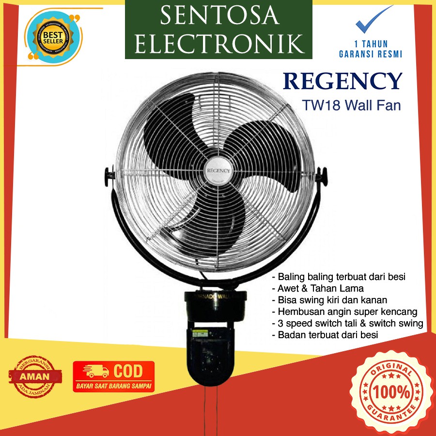Regency TW18 Kipas Tornado Wall Fan 18 Inch