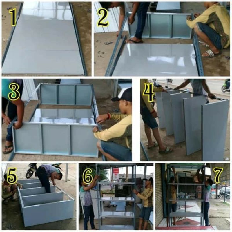 Rak besi siku 5 susun 100 x 40 x 200 cm serbaguna