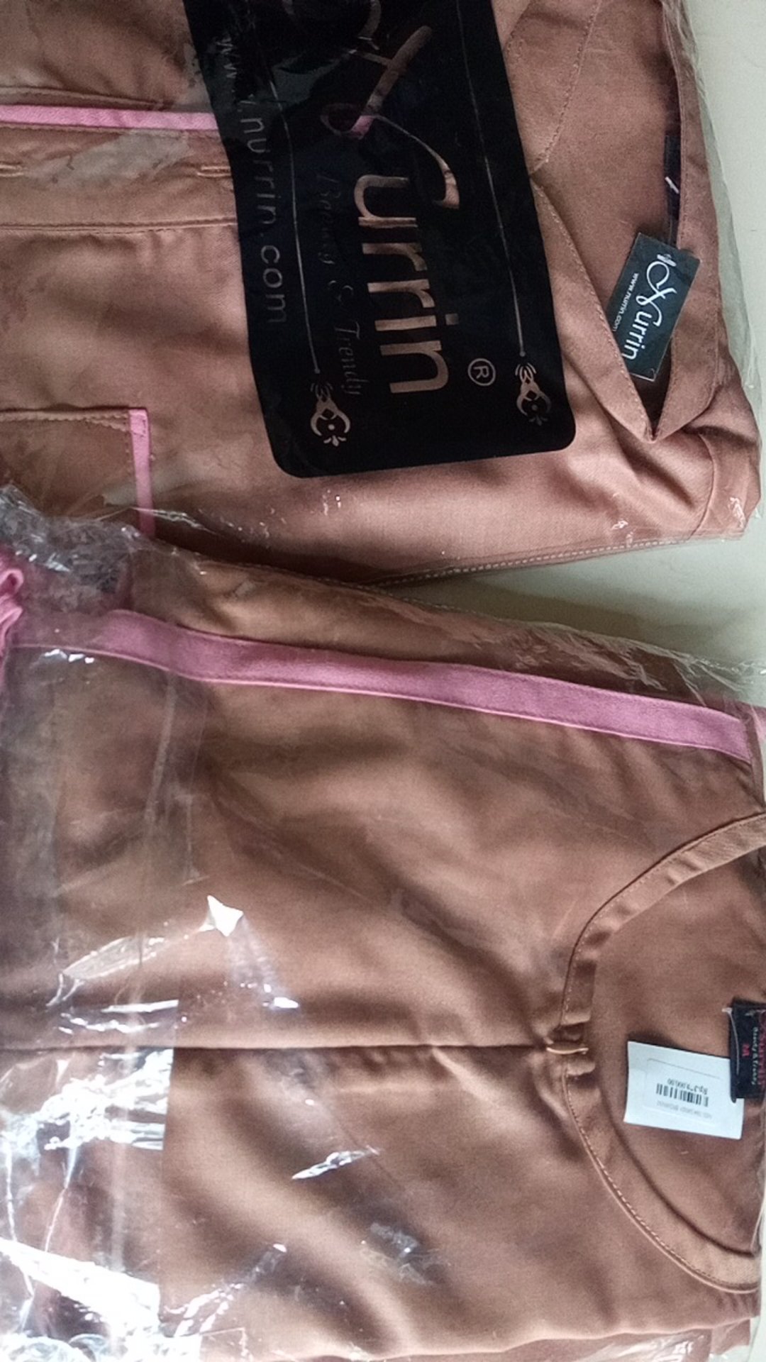 Baju Gamis Sarimbit Couple Pasangan Keluarga Muslim Lebaran Terbaru 2021 Nurrin 094 Sandy Brown