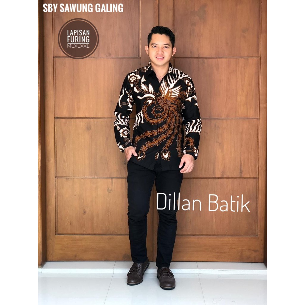 SBY SAWUNG GALING DILLAN KEMEJA BAJU BATIK PRIA SOLO LENGAN PANJANG PENDEK LAPIS FURING ATASAN BATIK PREMIUM MODERN KATUN HALUS BOKOR GRANITAN BUNGA SLARAK CAKRA SENA PARANG KUSUMA ELANG GOLD GARUDA PANCASILA GODONG SIMBARAN GURDO WISESO JANUR ATMAJA JAYA