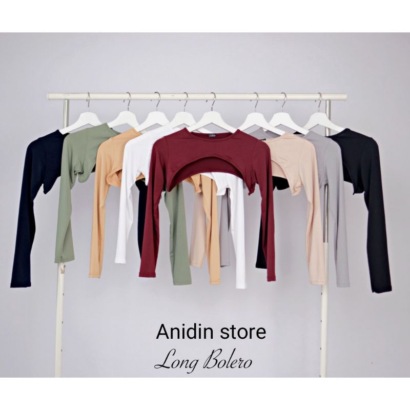 Manset Lengan Panjang Kimberly Bolero Crop Top Wanita
