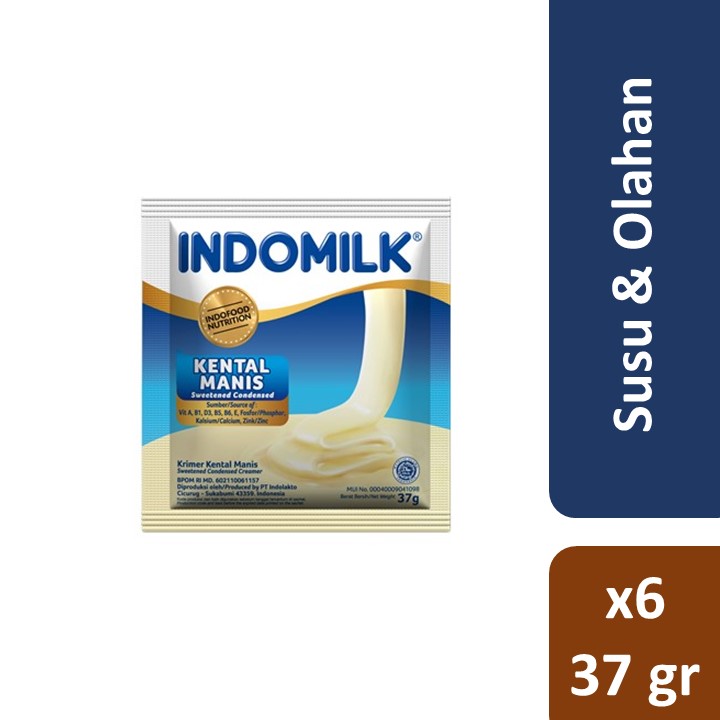 

Indomilk Kental Manis Putih Sachet 6x37gr