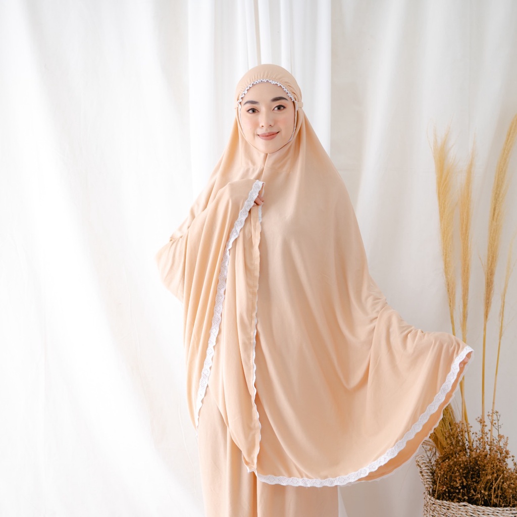 Mukena Polos Jumbo Traveling Bahan Hyget - Mukena  Dewasa Renda mukena dewasa terbaru mukena hijab t
