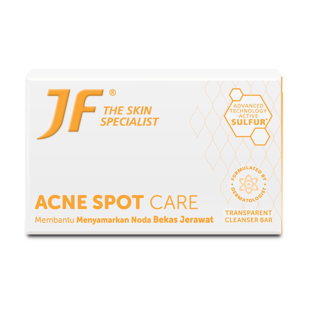 JF Sulfur Acne Spot Care Transparent Cleanser Bar - 65g