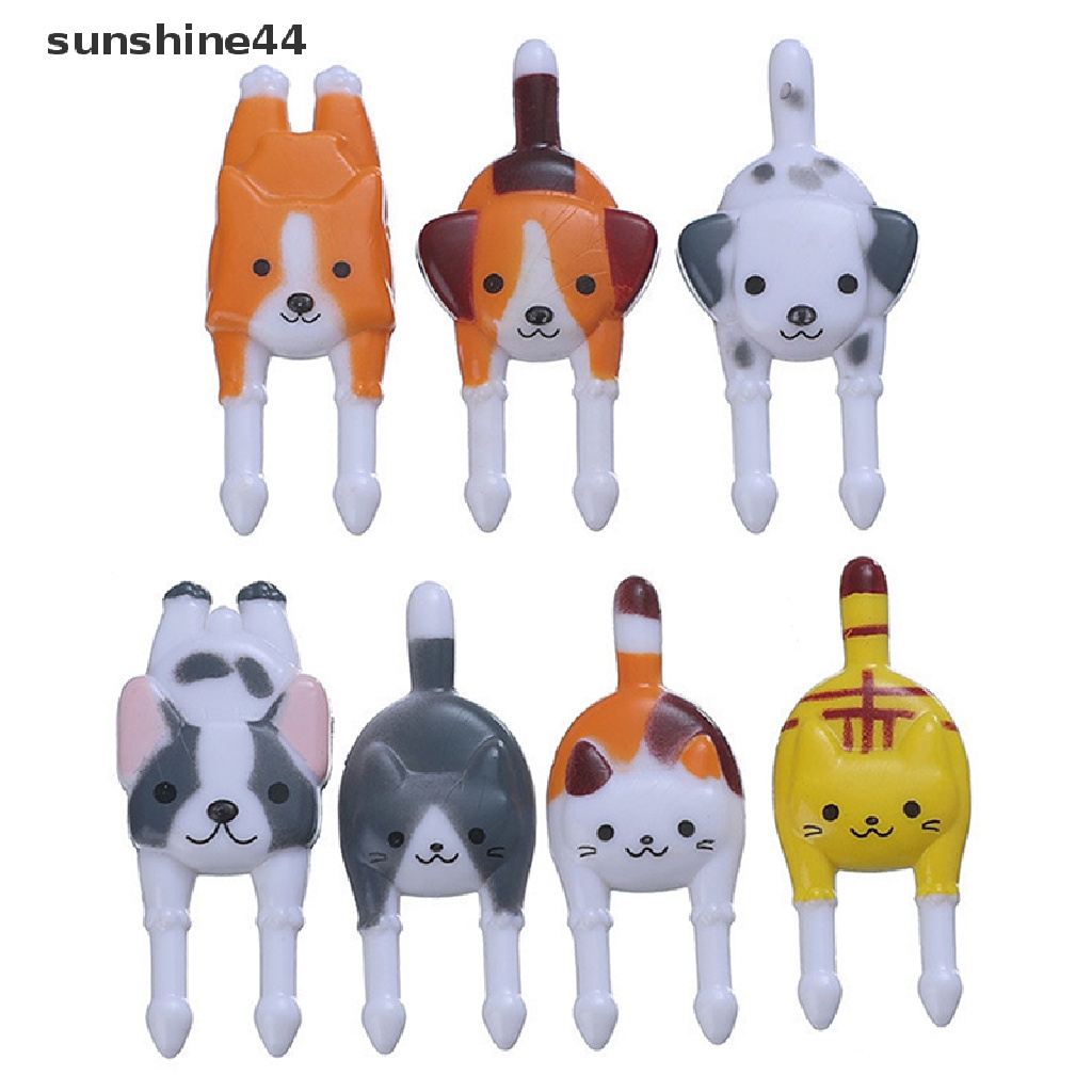 Sunshine 7Pcs / set Garpu Buah / Snack Bentuk Binatang