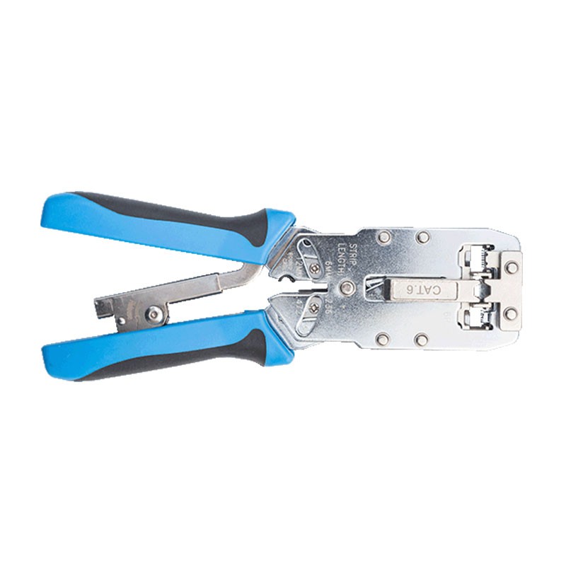 Crimping tool modular rj11 rj12 rj45 lan cat 5 6 7 6p 8p cut strip crimp 3in1 ht-2810r 2810 ht2810 ht2810r - tang