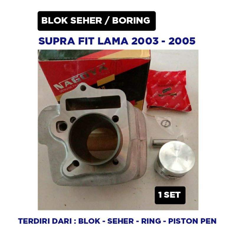 Blok Seher boring Supra Fit Lama 2003 2004 2005 / Blok Seher boring Ring Piston Pen / 1 Set / Nagoya