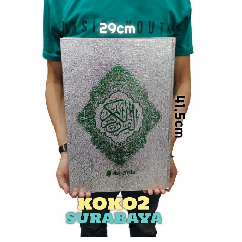 ALQURAN LANSIA SUPER JUMBO EMAS / PERAK HC UKURAN A3 ASYFA