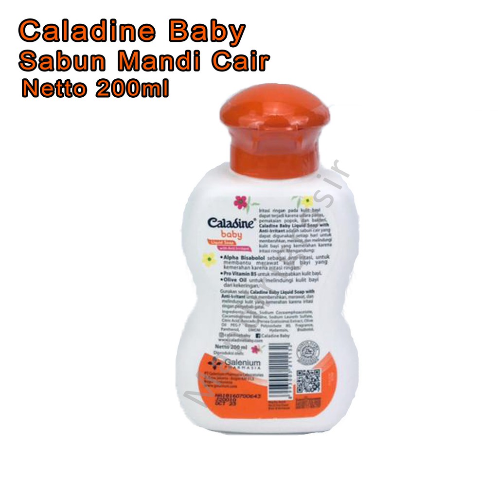 Sabun mandi cair * Caladine baby * Liquid Soap with anti irritant * Botol