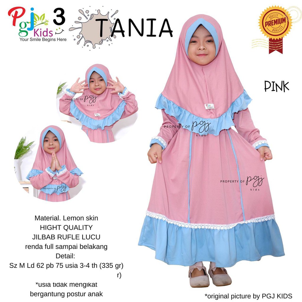 baju anak usia 5 tahun cewek / baju muslim anak perempuan / gamis anak 5 tahun / gamis anak 4 tahun