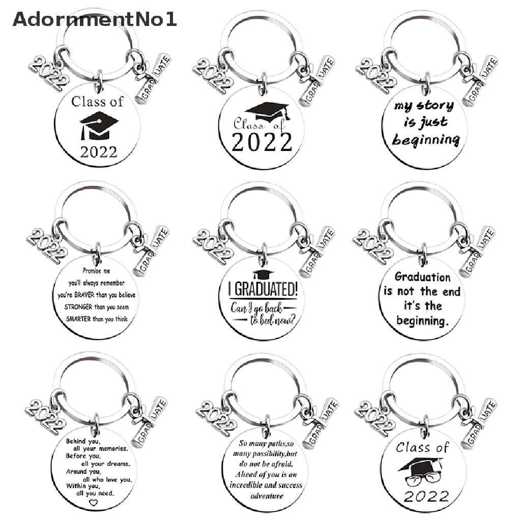(AdornmentNo1) 1pc Gantungan Kunci Motif Tulisan Graduation 2022 Untuk Hadiah Kelulusan